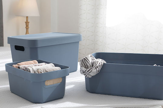 Cyclops Plastic Storage Box with Lid Gray 36x27.5x21.5cm