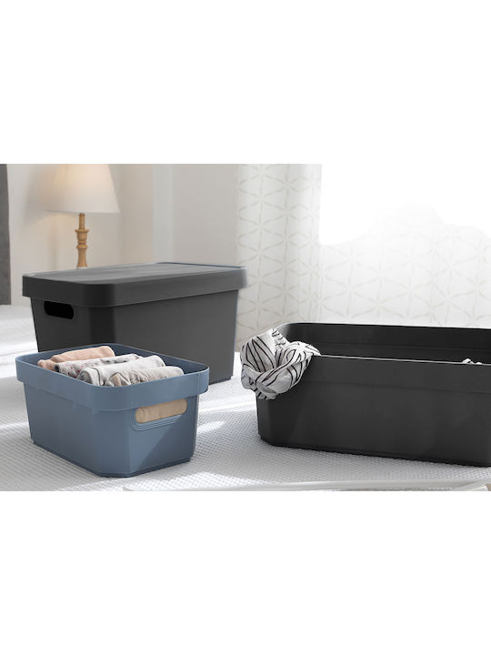 Cyclops Plastic Storage Box with Lid Gray 36x27.5x21.5cm