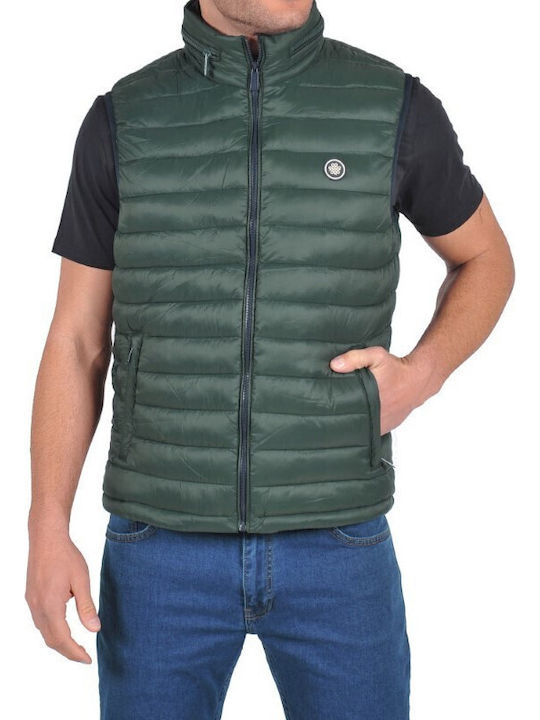 Sleeveless Jacket Waterproof and Windproof Green