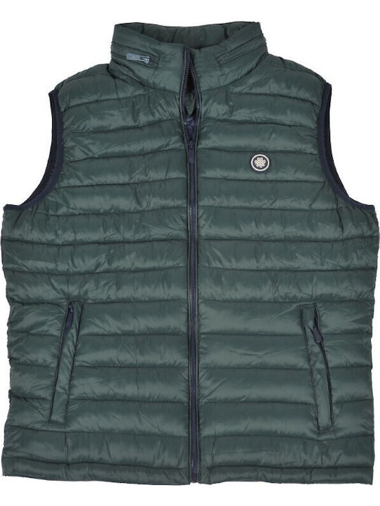 Sleeveless Jacket Waterproof and Windproof Green