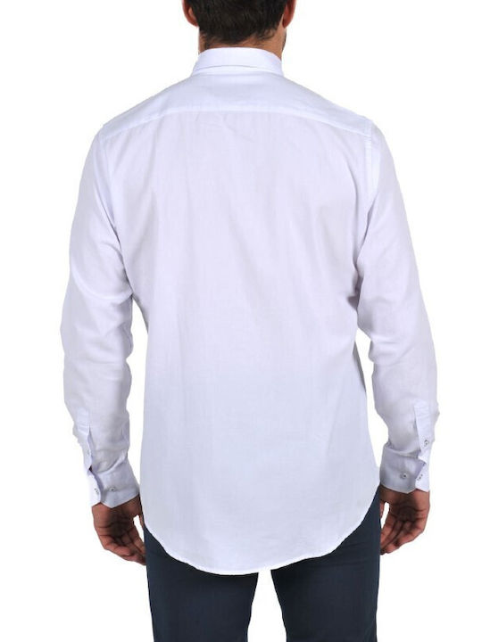 Dors Men's Shirt Long Sleeve Cotton White