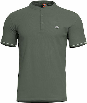 Pentagon Levantes Henley Tricou Camo Green