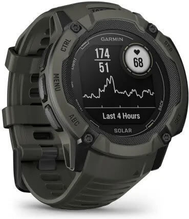 Garmin Instinct 2X Solar 50mm Waterproof Smartwatch with Heart Rate Monitor (Moss)