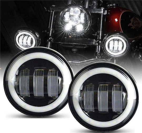 Round Waterproof Foglights Car LED Universal 2pcs