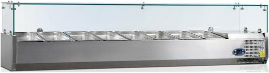 Karamco Охлаждаща Витрина Настолна с Капацитет 8x1/4 ГН 180x33.5x43.5см Vetro 3