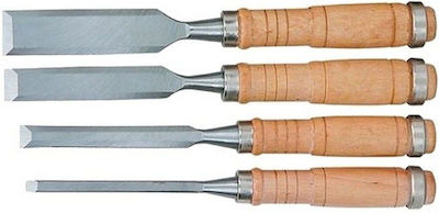 Meißel mit Gerade Klinge Breite 12mm & Hölzernes Griff Set 1Stück