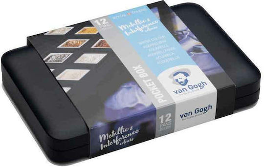 Royal Talens Van Gogh Pocket Box Set of Watercolours Multicolored with Brush 12pcs