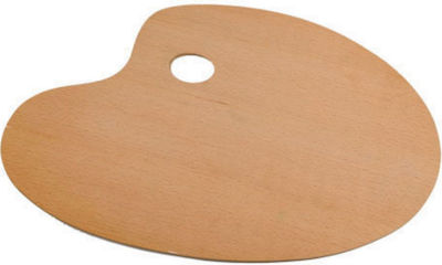 Metron Wood Paint Palette Oval 30x20cm