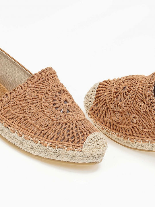 Issue Fashion Women's Knitted Espadrilles Tabac Brown 0585/8005369