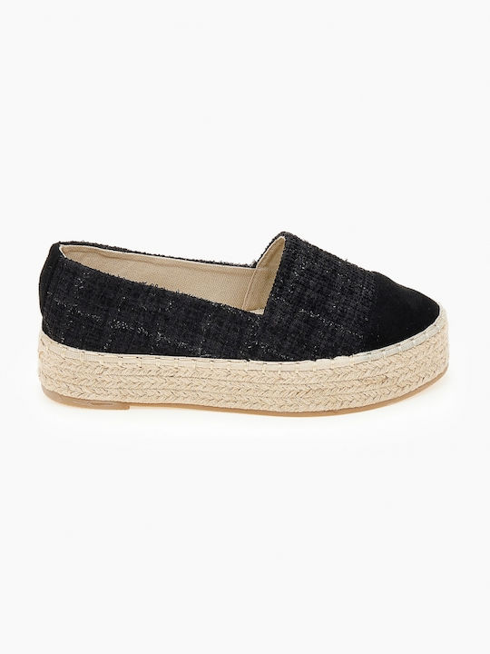 Issue Fashion Women's Suede Espadrilles Black 0545/8004371