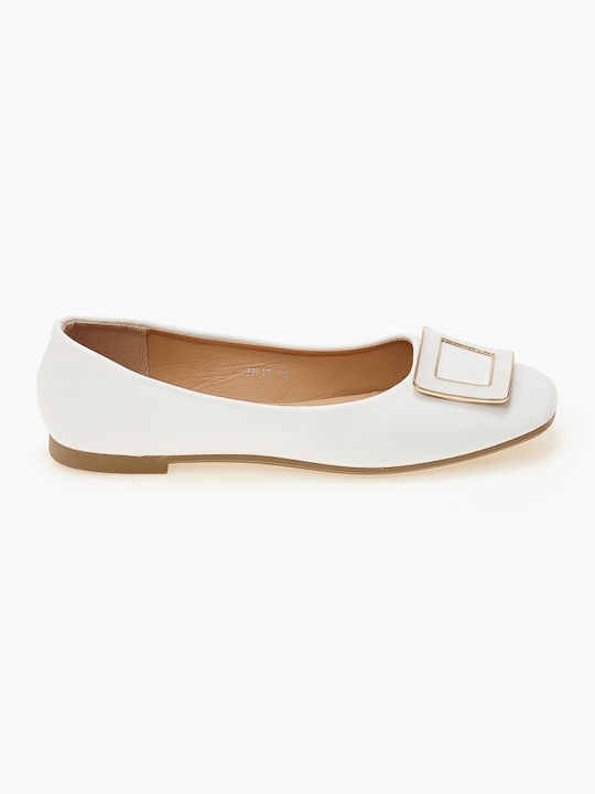 Issue Fashion Synthetic Leather Ballerinas White 0209/8004300