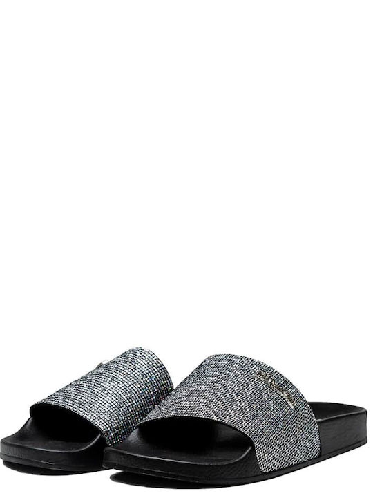 Women's Slides Silver