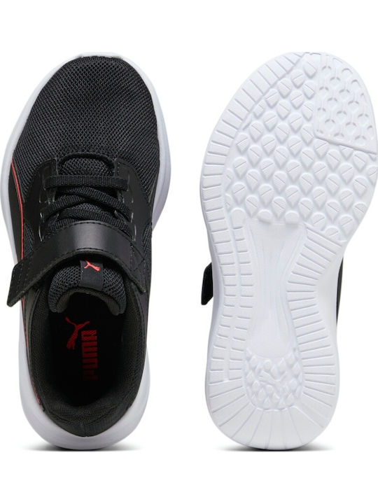 Transport AC Kids Sports Shoes Running with Hoop & Loop Closure Black