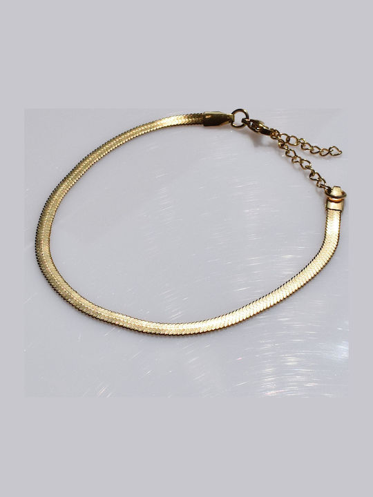 Bizoutaki Gold Plated Brass Anklet from Brass 20cm