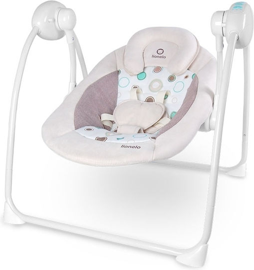 Lionelo Elektrisch Baby Relax Schaukel Ruben mit Musik Beige für Kind bis 12kg