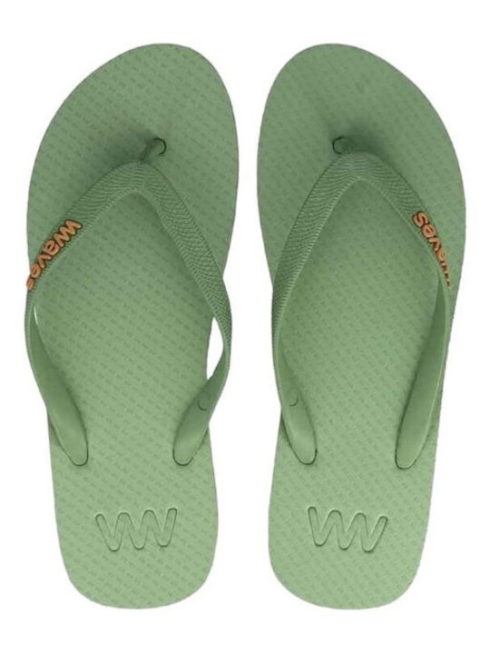Waves Frauen Flip Flops in Grün Farbe