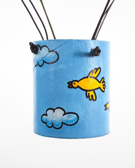 Harti Harti Kids Paper Single Ceiling Light E27 Hot air balloon Airplane Multicolour 28x42cm