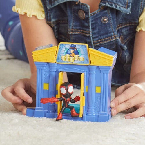 Φigură de acțiune Spider-Man Spidey and His Amazing Friends - City Blocks Bank Miles pentru copii de 3+ ani ani