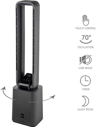 Diplomat XF9119RC Bladeless Fan 50W Black