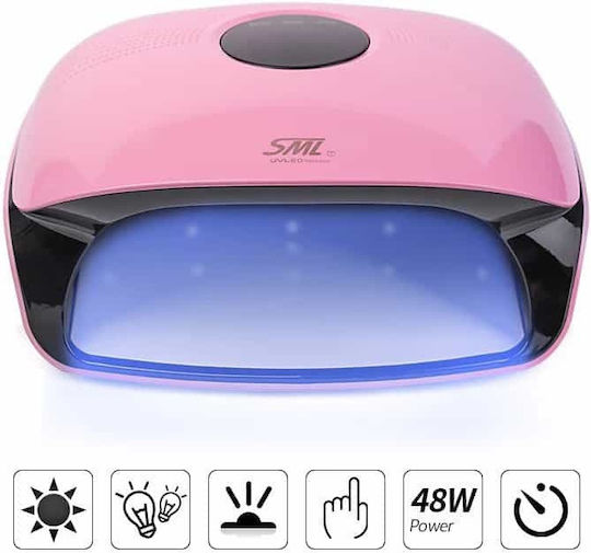 SML S7 Лампа за изпичане на нокти UV / LED 48W Розов
