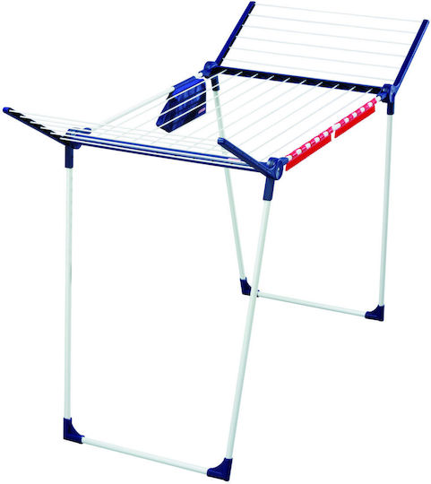 Leifheit Pegasus 180 Solid Plus Folding Floor Clothes Drying Rack Metallic with Hanging Length 18m