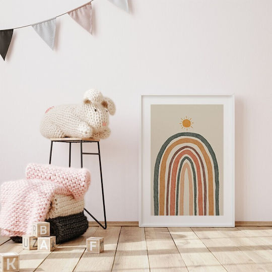 Walls Kids Framed Pastel Rainbow