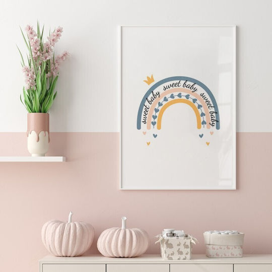 Walls Kids Framed Rainbow Hearts