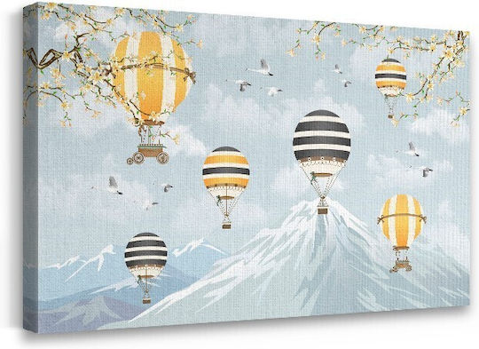 Walls Kids Wall Art Mountain Hot Air Balloons 70x50cm