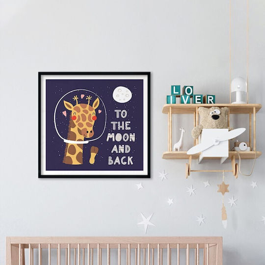 Walls Kids Wall Art Giraffe in Space