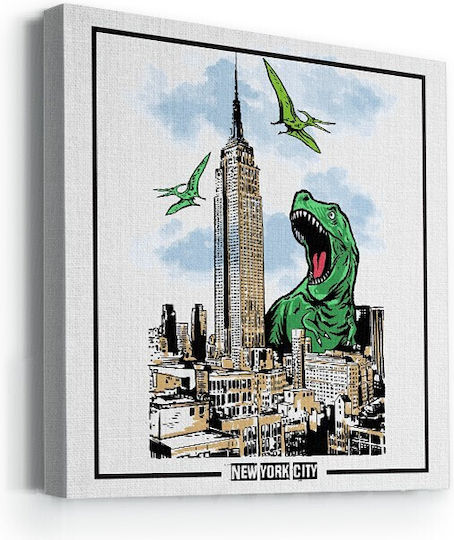 Walls Kids Wall Art Dinosaur in the City