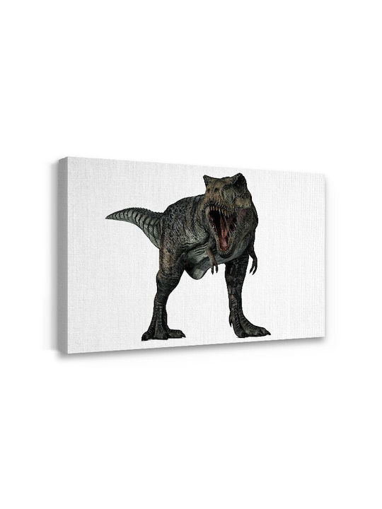 Walls Kids Wall Art Framed 3D Tyrannosaurus with Black Frame on Canvas 40x30cm