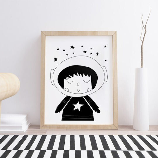 Walls Kids Wall Art Framed Girl Astronaut