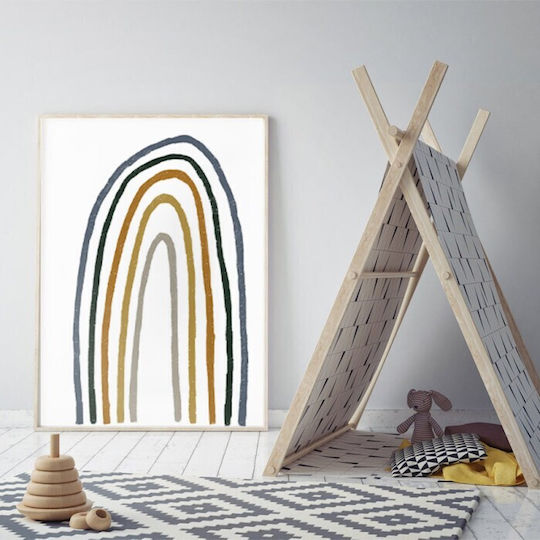Walls Kids Wall Art Abstract Rainbow
