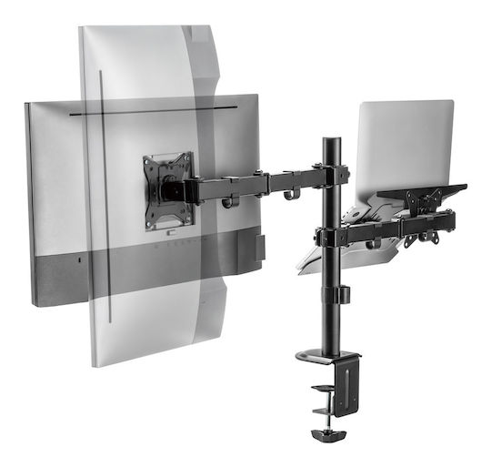Brateck Βάση Γραφείου Οθόνης έως 32" με Βραχίονα (LDT66-C024ML)