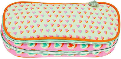 Gim Hallmark Heart Dots Pencil Case with 2 Compartments Multicolored