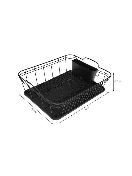 KING Hoff Metallic Black Sink Strainer 45x35.5x16.5cm