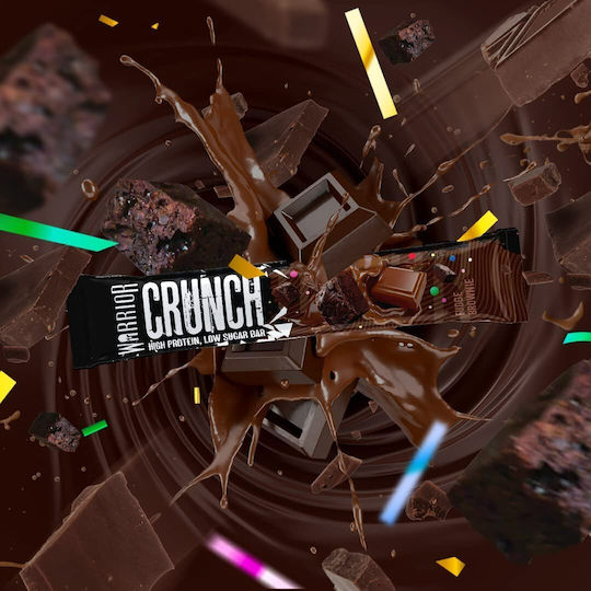 Warrior Crunch Μπάρες με 20gr Πρωτεΐνης & Γεύση Fudge Brownie 12x64gr