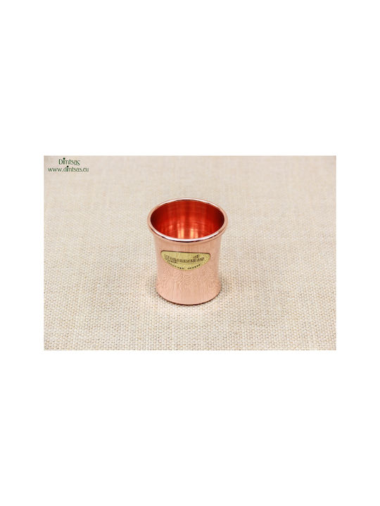 Glas Wasser aus Kupfer in Rose Gold Farbe 85ml