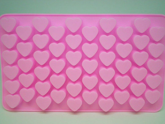 Silicone Mold Mini Hearts 55 Slots Sm-120 Silicone Mold Mini Hearts 55 Slots Sm-120