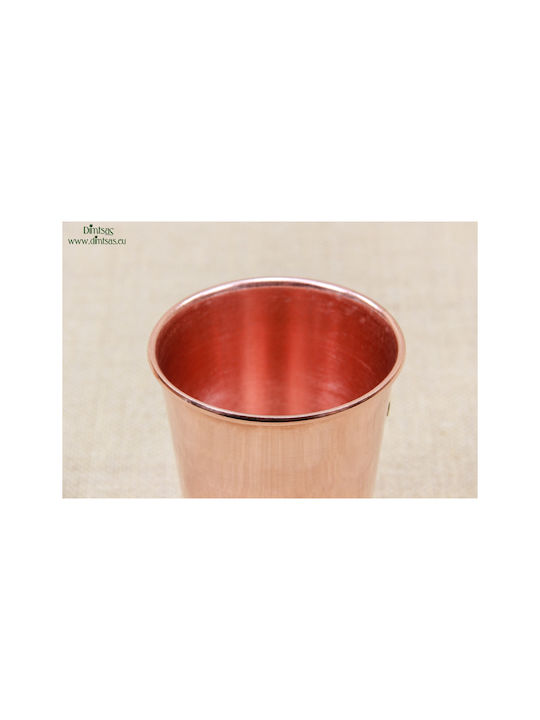 Glas Wasser aus Kupfer in Rose Gold Farbe 85ml
