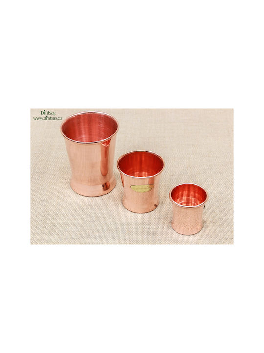 Glas Wasser aus Kupfer in Rose Gold Farbe 85ml