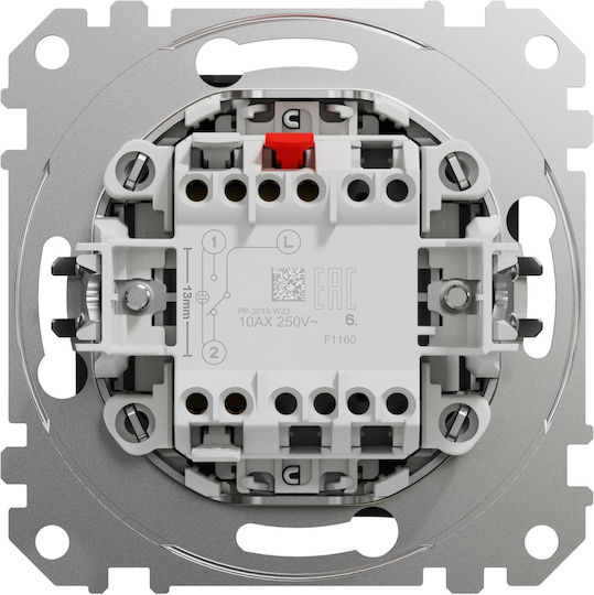 Schneider Electric Sedna Recessed Wall Switch Single Without Frame Aller Retour Anthracite