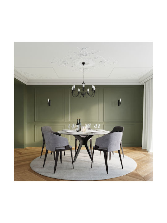 Sollux Minerwa 3 Полилей 3xE14 с Свещи Черен SL.0217