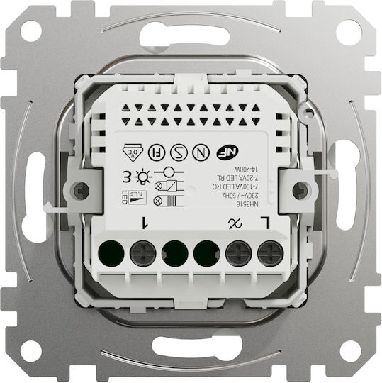 Schneider Electric Sedna Recessed LED Front Dimmer Switch Rotary 200W White