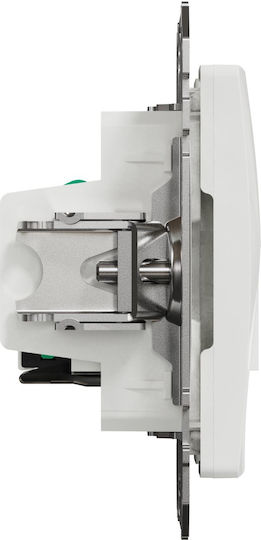 Schneider Electric Sedna Διπλή Πρίζα Δικτύου και Τηλεφώνου RJ45/RJ11 χωρίς Πλαίσιο Τύπου Cat5 σε Λευκό Χρώμα SDD111458