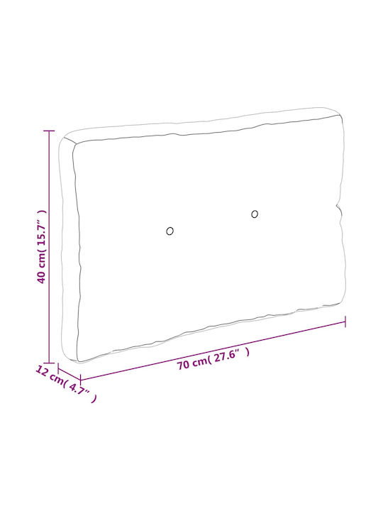 vidaXL Възглавница за пейка Палета с гръб Розови 5 броя 120x80 см