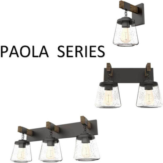 Elmark Paola Modern Lamp Wall with Socket E27 Black 146.6cm