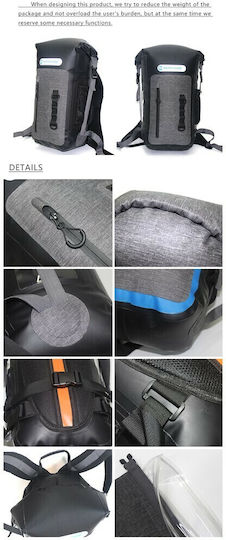 BAG Στεγανός Σάκος Πλάτης 30lt Μαύρος