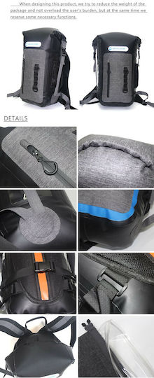 BAG Στεγανός Σάκος Πλάτης 30lt Μαύρος