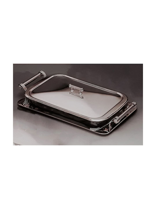 Pierfranco Gnali Rectangular Heat-Resistant Cookware with Lid and Stand 49x27x9cm